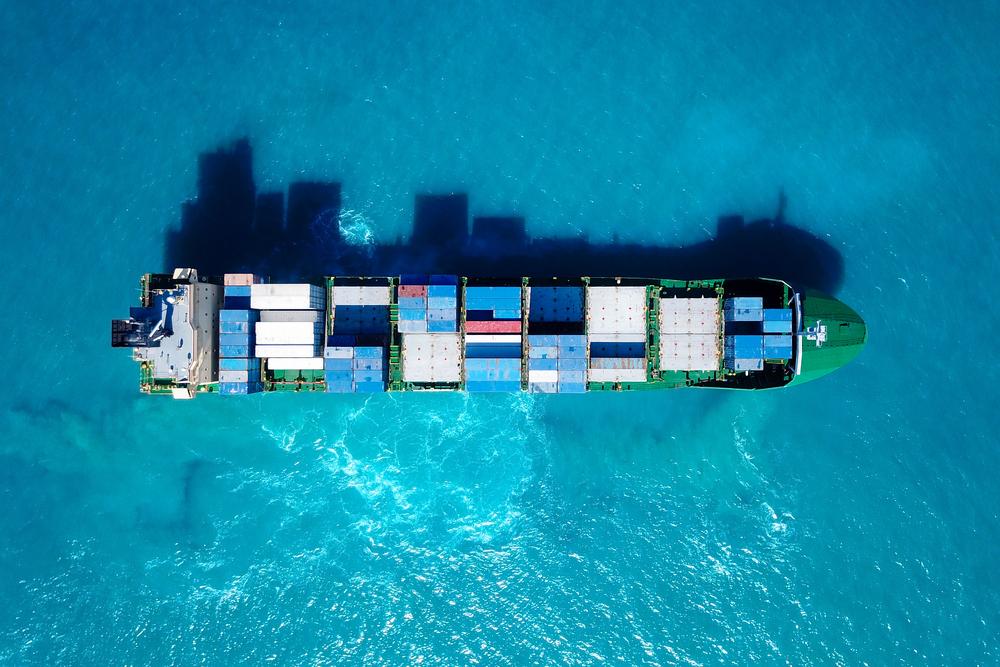 Maritime vessel operations viewed from above